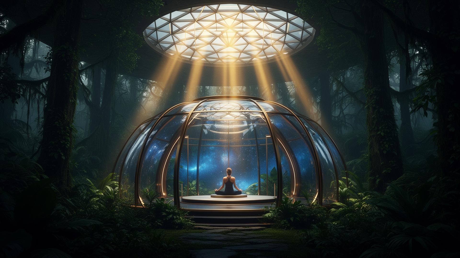 Meditation temple hidden in the Atlantic Forest